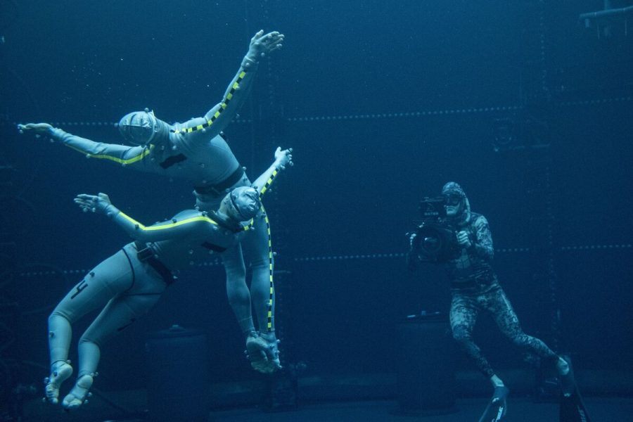 Avatar setinde su altınadaki çekimlerden bir kare