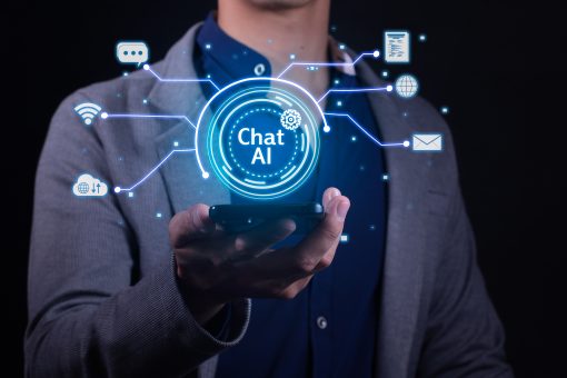 AI-Powered Social Media Marketing: Chatbots, Personalization, and Automated Engagement man chats with artificial intelligence from his sm 2024 12 06 08 59 36 utc