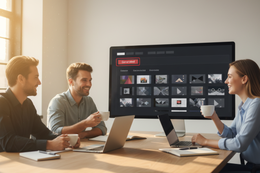 Google Ads Generated Sekmesiyle Sahneye Cikiyor Kreatif Ekip Kahvesini Alirken Gorseller Hazir