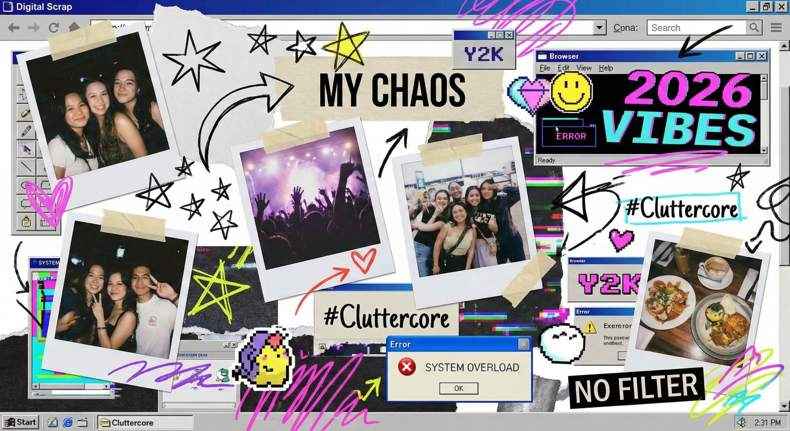 Digital Scrapbooking & Cluttercore (Dijital Karmaşa)